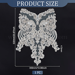 Lace Embroidery Sewing Polyester Appliques&nbsp;DIY-WH0013-63