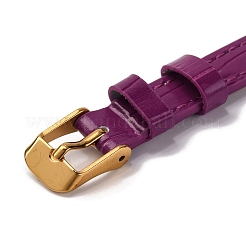 Leather Textured Bracelet Straps Slide Wristbands for Slide Charms&nbsp;AJEW-K232-01G-10