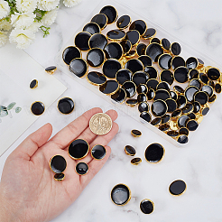 100Pcs 5 Style Plastic Shank Buttons&nbsp;BUTT-OC0001-51A