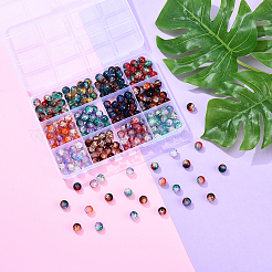 DIY Round Crackle Glass Beads Bracelets Making Kits&nbsp;DIY-YW0016-06
