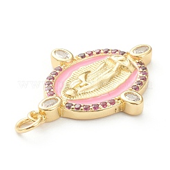 Brass Micro Pave Cubic Zirconia Pendants&nbsp;ZIRC-P200-11B-G01