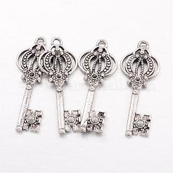 Tibetan Style Alloy Pendant Rhinestone Settings&nbsp;TIBE-16047-AS-RS