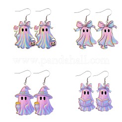 4 Pairs Ghost Acrylic Dangle Earrings&nbsp;FS-WG53D30-05