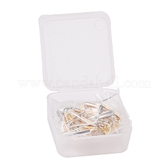 24Pcs 4 Colors 304 Stainless Steel Earring Hooks&nbsp;STAS-LS0001-05