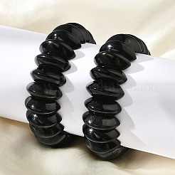 Bicone Natural Obsidian Beads Stretch Bracelets for Women Men&nbsp;BJEW-C097-05E