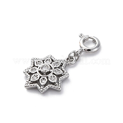Brass Micro Pave Cubic Zirconia Pendants&nbsp;KK-D360-24P