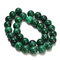 Dyed Synthetic Malachite Beads Strands&nbsp;GG-CBA6382-A03-12mm