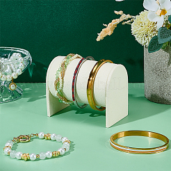 Wood Covered with Velvet Bracelet Display Stands&nbsp;BDIS-WH0003-31