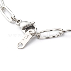 Non-Tarnish 304 Stainless Steel Paperclip Chains Necklace&nbsp;NJEW-JN03593-02
