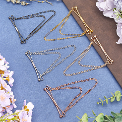 5Pcs 5 Colors Alloy Hanging Chain Brooches&nbsp;FIND-GF0006-85
