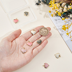 8Pcs 4 Colors Brass Enamel Charms&nbsp;KK-BC0015-78