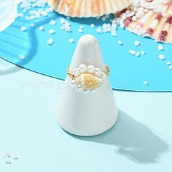 Natural Sea Shell Finger Rings&nbsp;RJEW-JR01058