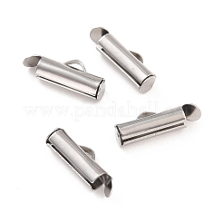 Non-Tarnish 304 Stainless Steel Slide On End Clasp Tubes&nbsp;STAS-C044-07C-P