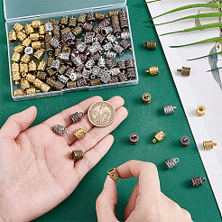 120Pcs 4 Style Tibetan Style Alloy Cord Ends&nbsp;FIND-PH0025-29