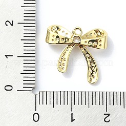 Rack Plating Brass Pave Cubic Zirconia Pendants&nbsp;KK-M282-25G