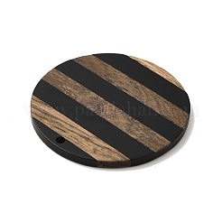 Opaque Resin & Walnut Wood Pendants&nbsp;WOOD-F012-01