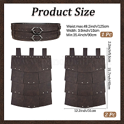 Medieval PU Imitation Leather Thigh Waist Armor&nbsp;AJEW-WH20054-091B