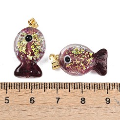 Handmade Dichroic Foil Lampwork Pendants&nbsp;X1-DICH-G001-01G-10