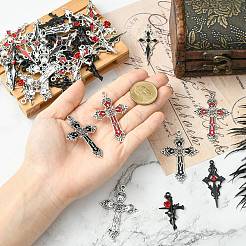 48Pcs 12 Styles Tibetan Style Alloy Pendants&nbsp;FIND-CJ0005-16