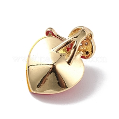 Real 18K Gold Plated Rack Plating Brass Micro Pave Clear Cubic Zirconia Pendants&nbsp;KK-C015-09G-06