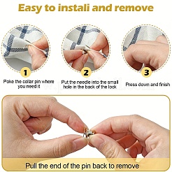 Alloy Secure Locking Pin Backs&nbsp;JEWB-YW0001-03P