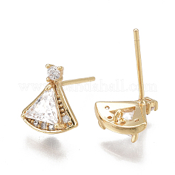 Brass Stud Earring Findings&nbsp;KK-T038-472G