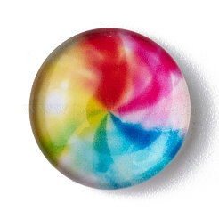 Mosaic Printed Glass Half Round/Dome Cabochons&nbsp;GGLA-N004-16mm-G