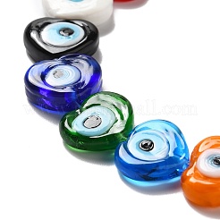 Handmade Evil Eye Lampwork Beads Strands&nbsp;LAMP-E023-07C-09