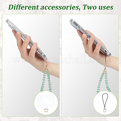 Green Aventurine Phone Hand Strap Chains&nbsp;AJEW-ME0002-82C