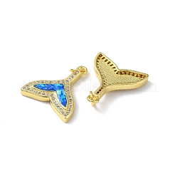 Brass Micro Pave Cubic Zirconia Pendants&nbsp;KK-A197-03G