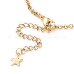 Ocean Theme PVD Vacuum Plating 304 Stainless Steel Charm Bracelets&nbsp;BJEW-JB05757