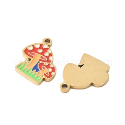 304 Stainless Steel Enamel Pendants&nbsp;STAS-R168-22G-01