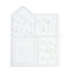 Patchwork House Christmas DIY Pendant Decoration Silicone Molds&nbsp;LS-DIY-M057-01B