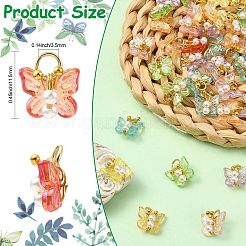 50Pcs Transparent Acrylic with ABS Plastic Pearl Charms&nbsp;PALLOY-CJ00181