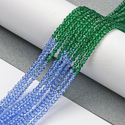Transparent Gradient Color Glass Beads Strands&nbsp;GLAA-H021-01A-41