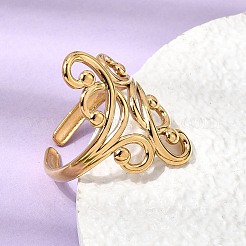 304 Stainless Steel Cuff Open Rings for Women&nbsp;RJEW-L342-16G