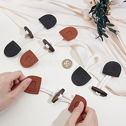 8Pcs 2 Colors Wood Buttons&nbsp;BUTT-GF0004-36