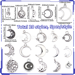 100Pcs 20 Styles Tibetan Style Alloy Pendants&nbsp;FIND-BM0001-17