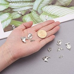 Mixed Tibetan Style Alloy Pendants&nbsp;TIBEP-NB0001-21AS