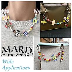28Pcs 7 Colors Transparent Acrylic Enamel Beads&nbsp;OACR-CJ0002-85