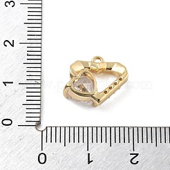Brass Micro Pave Cubic Zirconia Pendants&nbsp;LS-KK-D283-27G