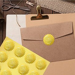 34 Sheets Self Adhesive Gold Foil Embossed Stickers&nbsp;DIY-WH0509-046