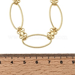 Brass Horse Eye Link Chain Necklaces&nbsp;NJEW-L013-15G