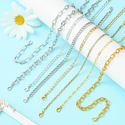 8Pcs Aluminum Curb Chains Pendant Decorations&nbsp;HJEW-CJ00081