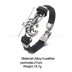 Scorpion Imitation Leather Cord Bracelets&nbsp;FS-WG99B7F-01