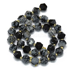 Natural Snowflake Obsidian Beads Strands&nbsp;G-I376-A04-01