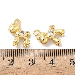 Brass Micro Pave Cubic Zirconia Charms&nbsp;KK-B166-15G