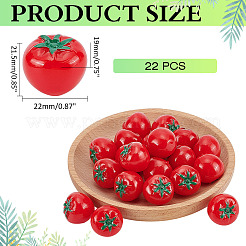 22Pcs Opaque Resin Beads&nbsp;RESI-ME0001-15