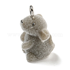 Flocking Resin Cute Pendants&nbsp;RESI-L043-01P-03