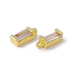 Rack Plating Brass Cubic Zirconia Charms&nbsp;KK-C007-21G